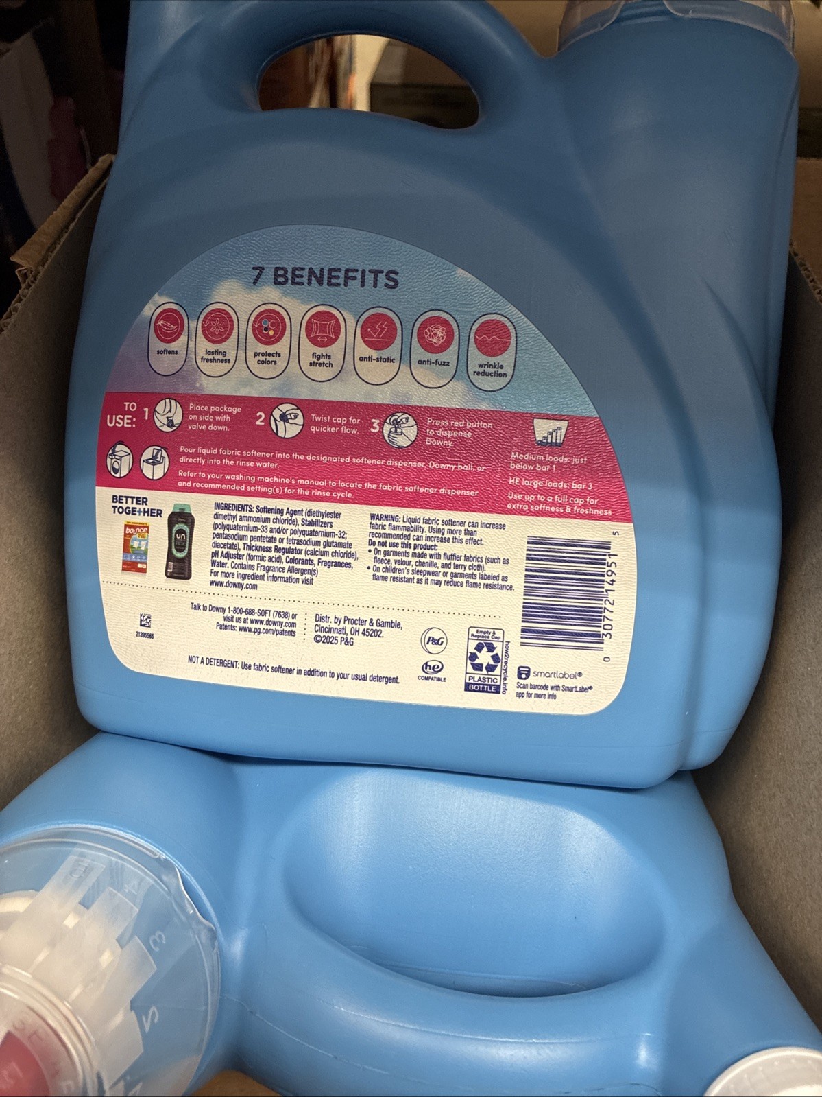 Downy Soft & Fresh Liquid Fabric Softener April Fresh 257 loads 150 Fl Oz