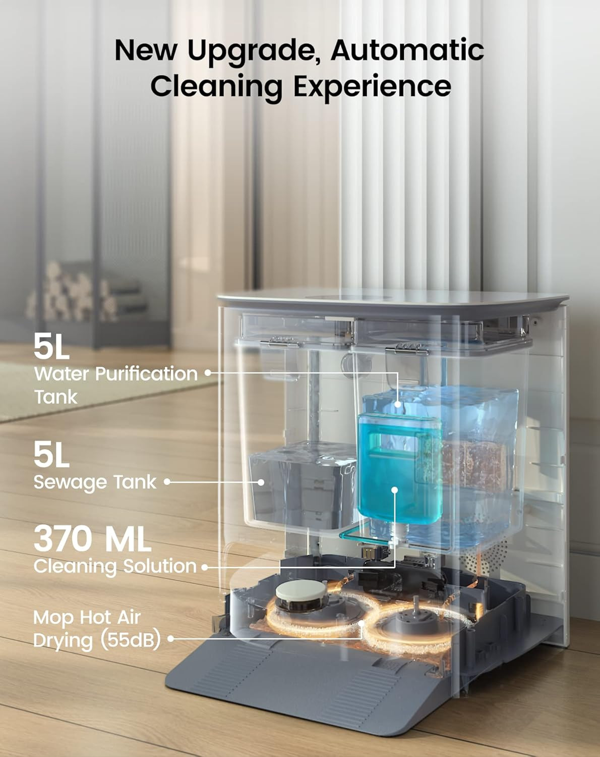 Self-Cleaning Robot Mop with LiDAR Mapping & Hot Air Drying
