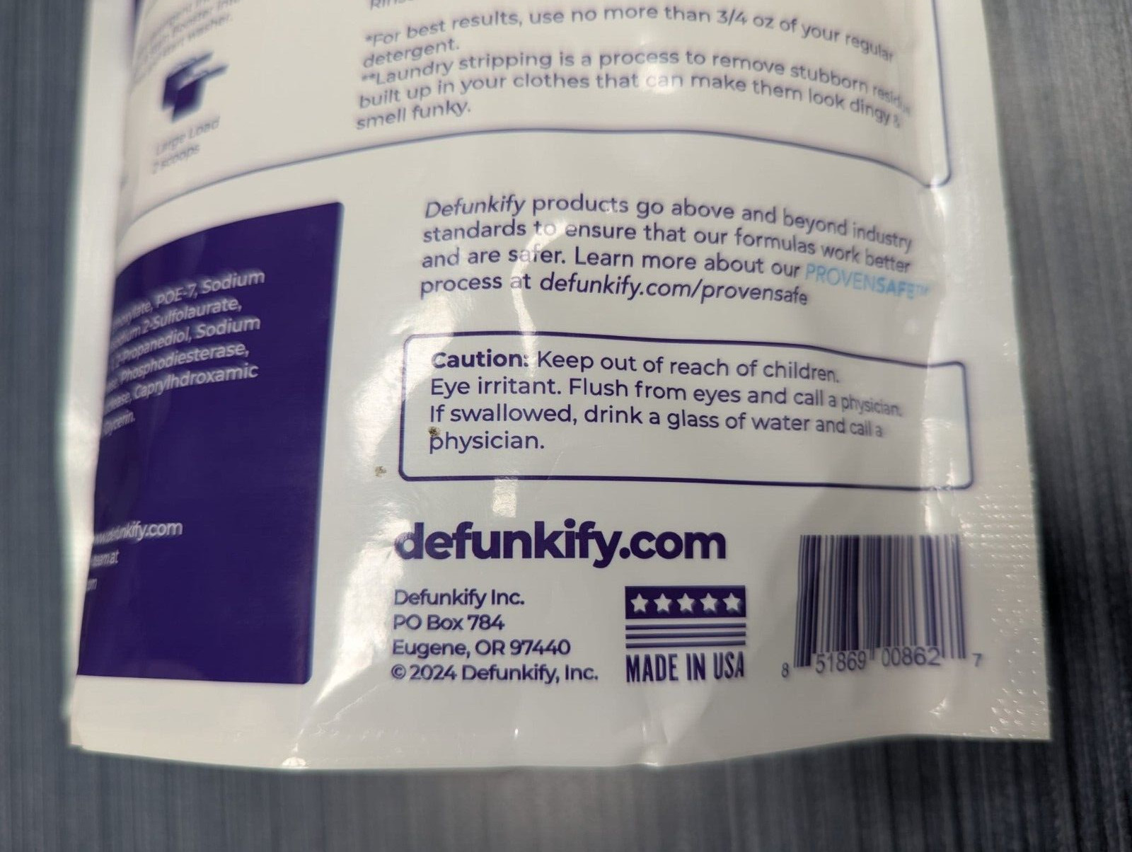 Defunkify Non-Toxic Laundry Booster Free & Clear 25.4 oz 48 Loads