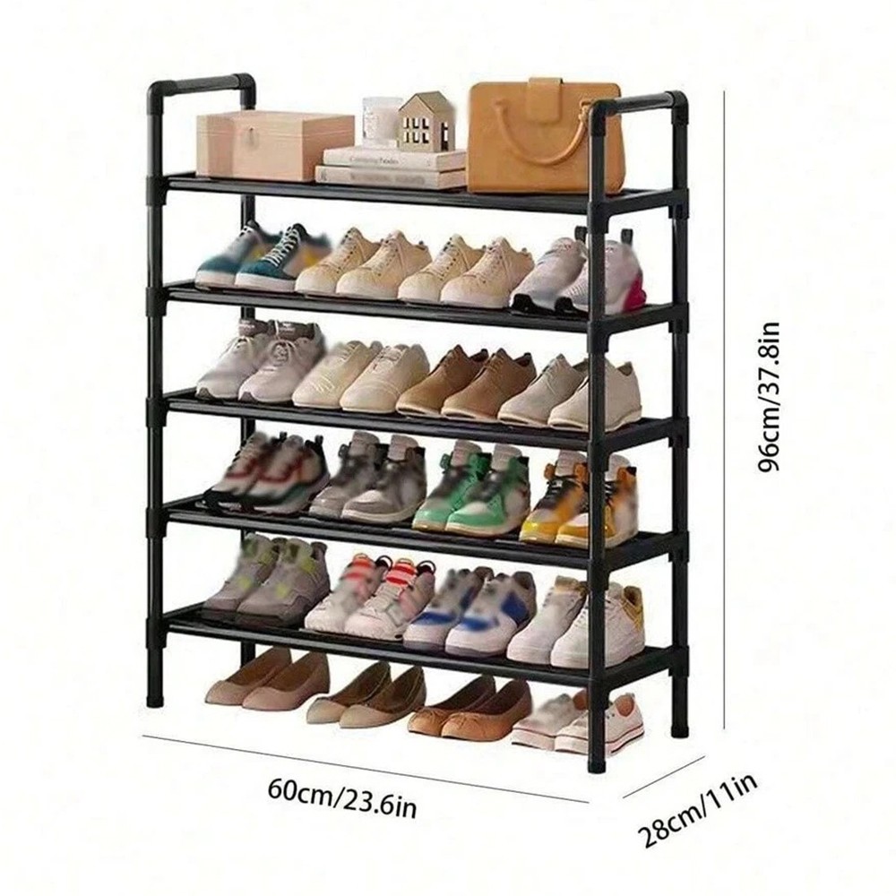 5 Tier Shoe Rack Sturdy Space Saving Shoe Storage Organizer for Home Office