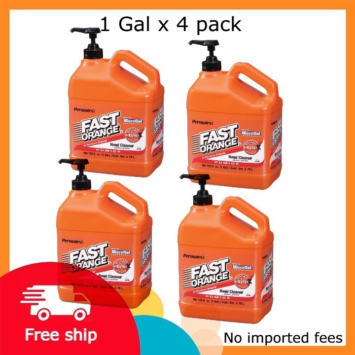 (4 pack) Permatex Fast Orange Pumice Hand Cleaner, 1 Gal, Freeship