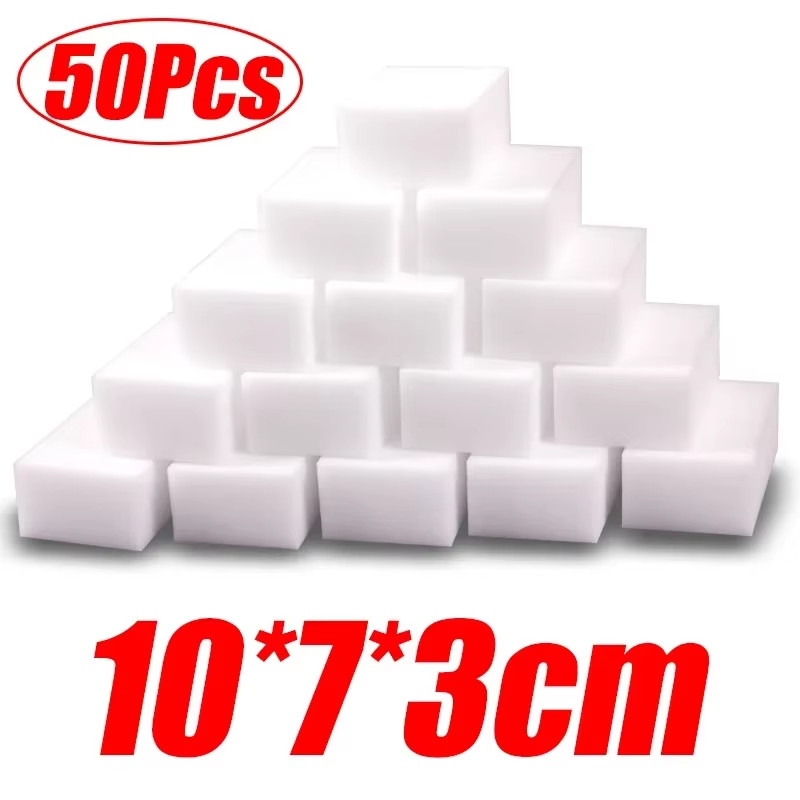 50/100Pcs Melamine Sponge Magic Sponge Eraser Melamine Cleaner for Car 10X7X3Cm