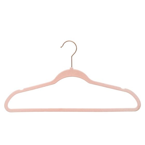 Velvet Adult Clothing Hangers, Pink, Non-Slip, Space Saving 30 Count