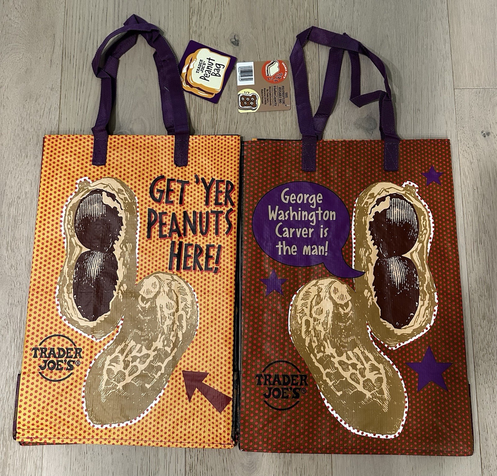 UPICK 1 💚 (52 Choices) Trader Joe’s NEW ECO REUSABLE GROCERY SHOPPING TOTE BAG