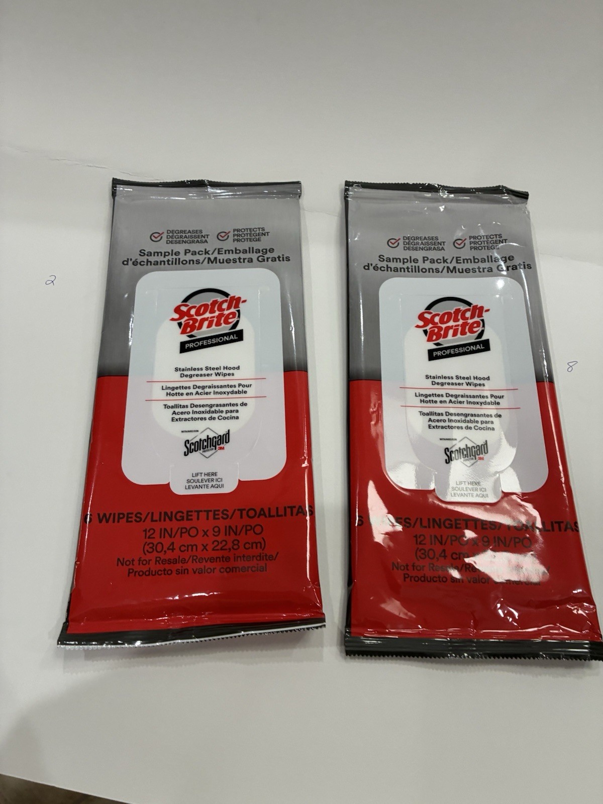 2 Yes Two Scotch Brite Professional Stainless Steel Hood Wipes Sealed Fastship