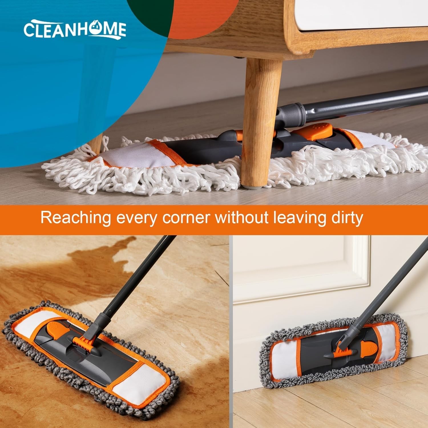 Mops for Floor Cleaning for Hardwood, Marble, Tile Floor Mopping | 3 Differen…
