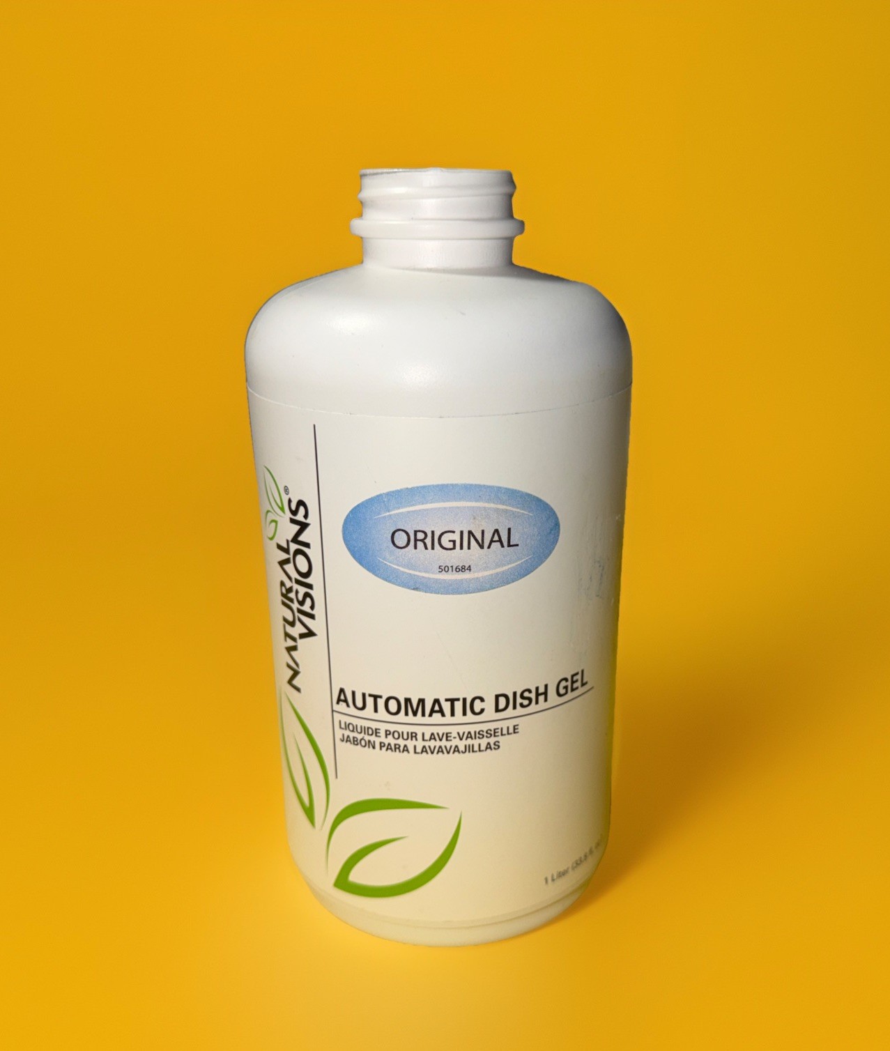 Natural Visions Original Automatic Dish Gel 1 Liter (33.8 fl Oz) Sealed.