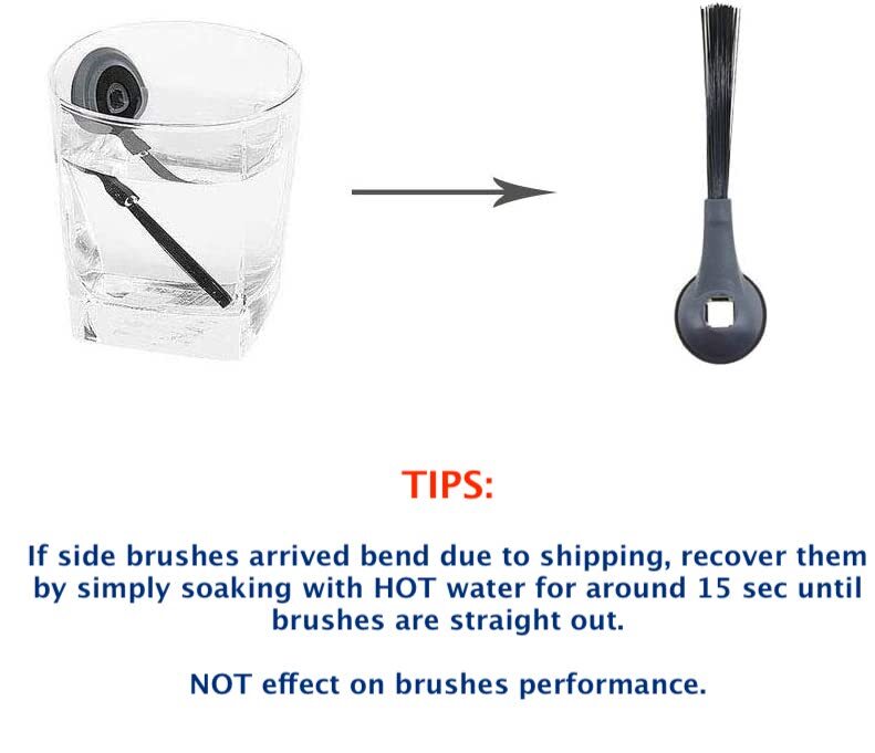 2 4 6 8 10 12 Side Brush Replacement for Shark ION AI Robot Vacuum – 102KY1000