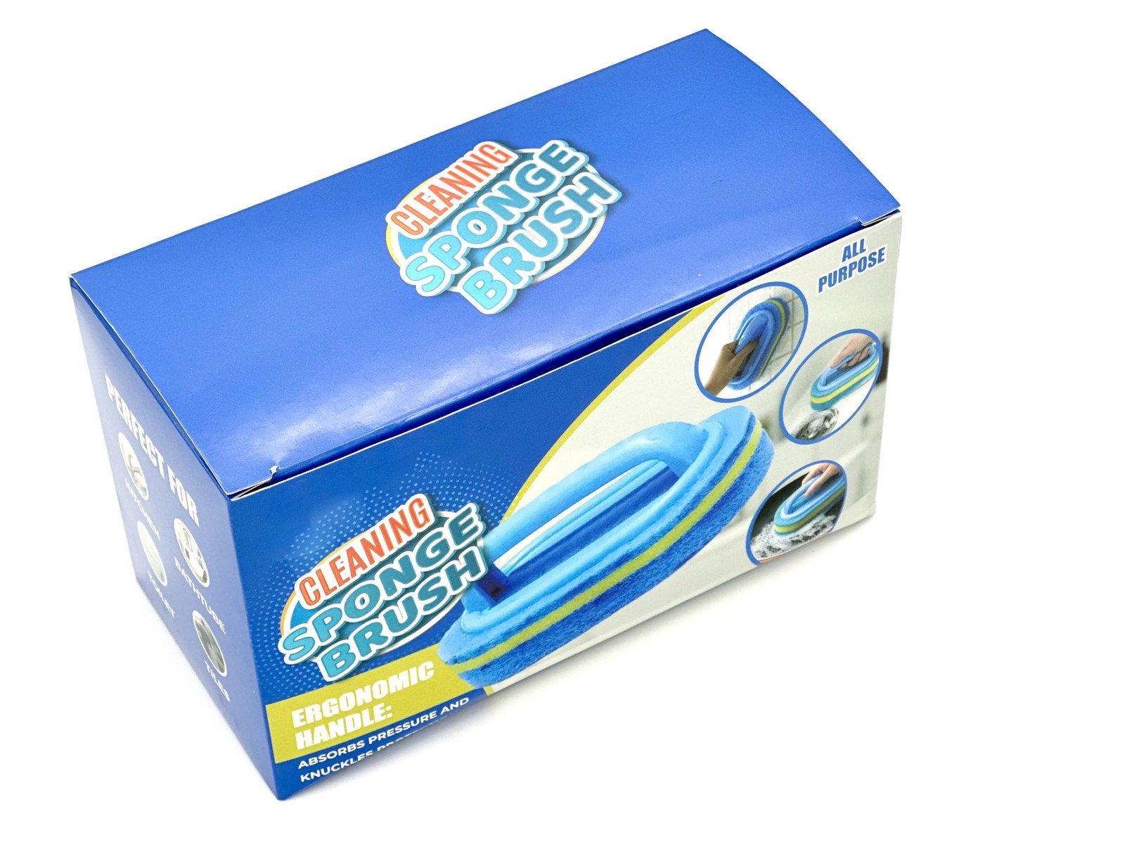 Multi Surface Cleaning Brush, Shower Tile Toilet Scrubber, Blue