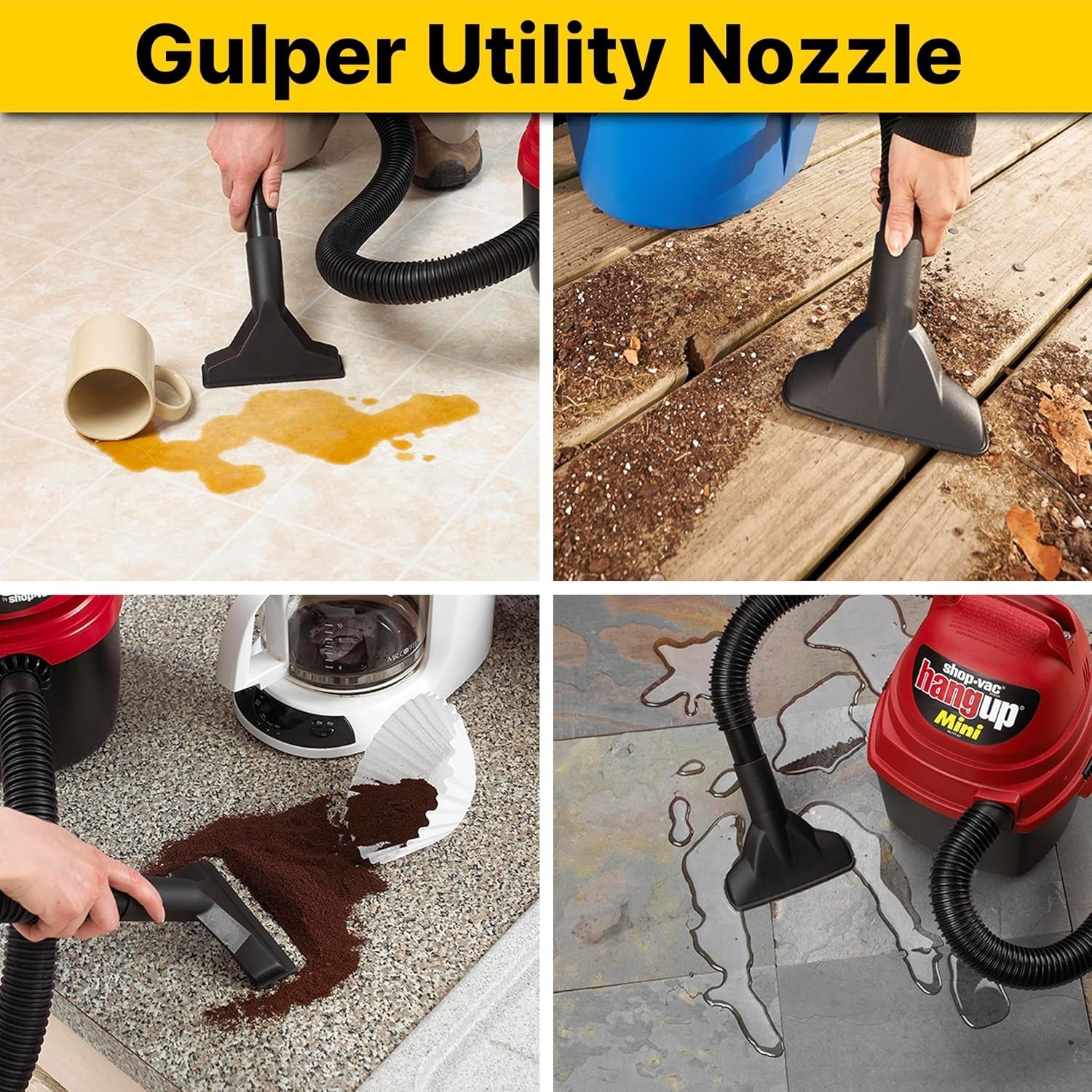 Effortless Cleaning: 1.25-Inch Kit with Brush, Crevice Tool & Gulper Nozzle