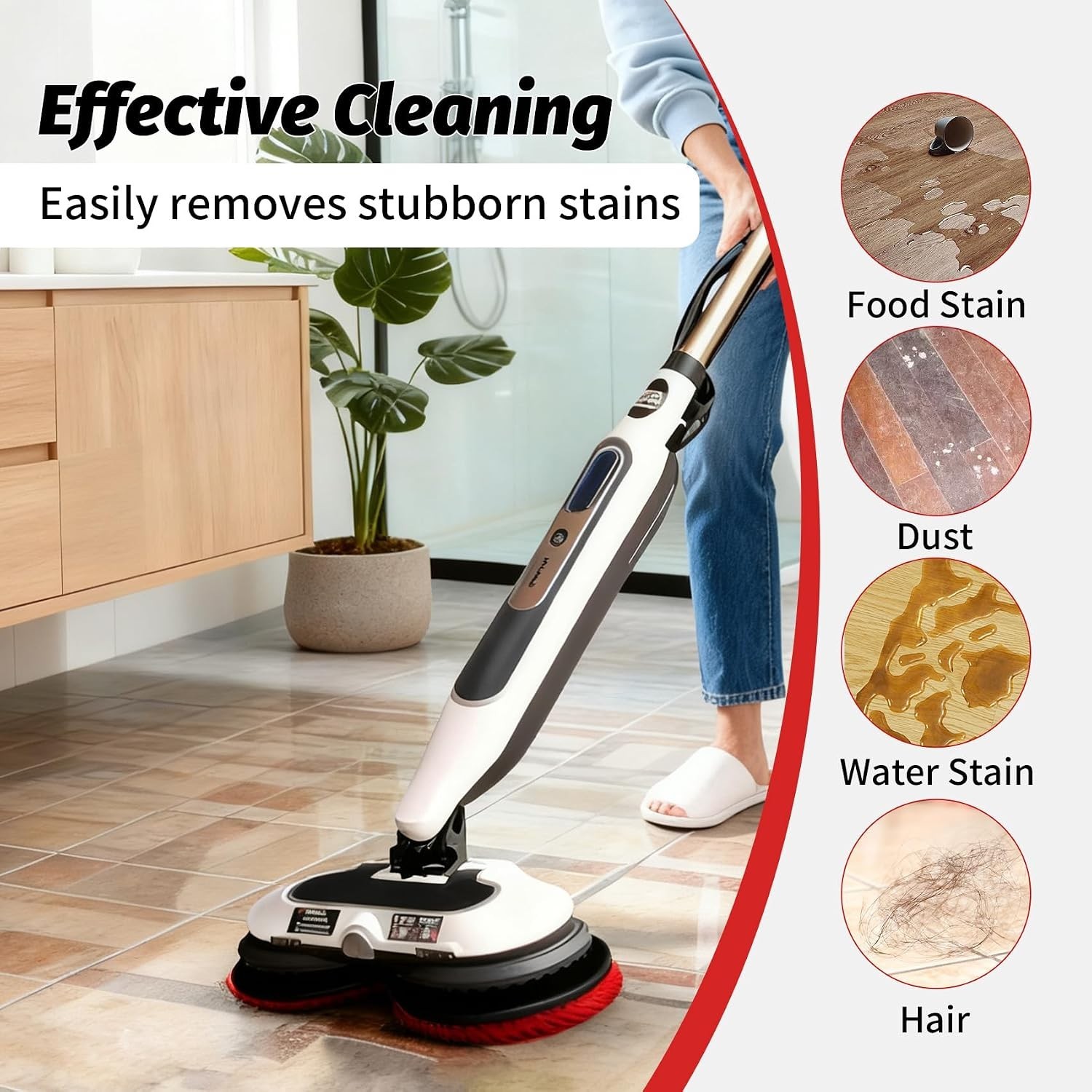 2 Pack S7001 Steam Mop Pads Replacement Brush Head, Upgraded Mop Pad Replacement
