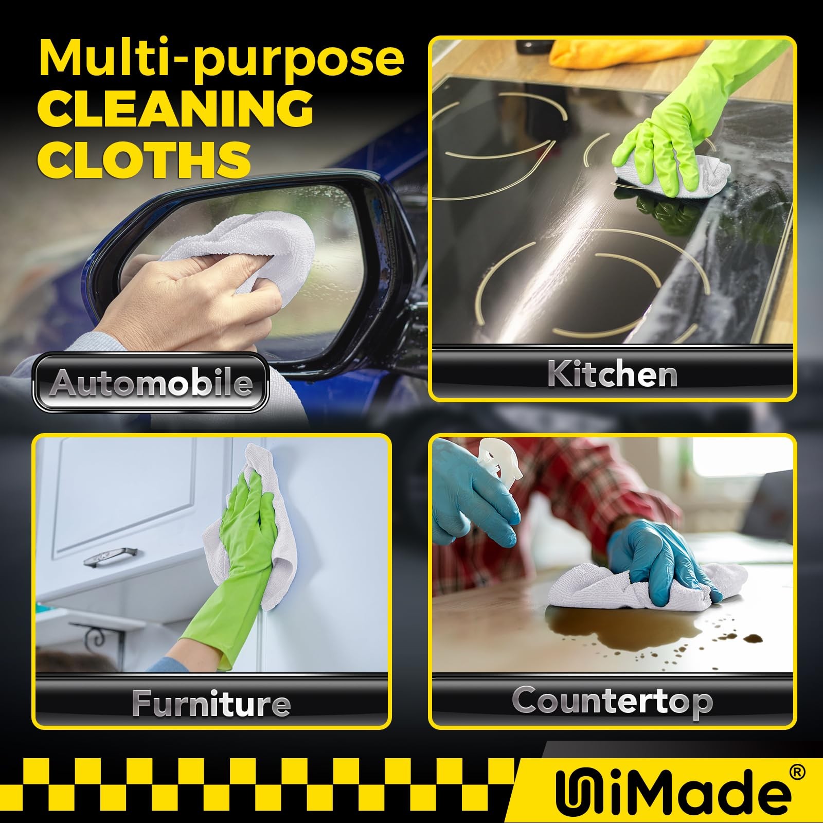 Microfiber Cleaning Cloth, 24 Pack Soft Towel for Cars Bulk Shop Towels