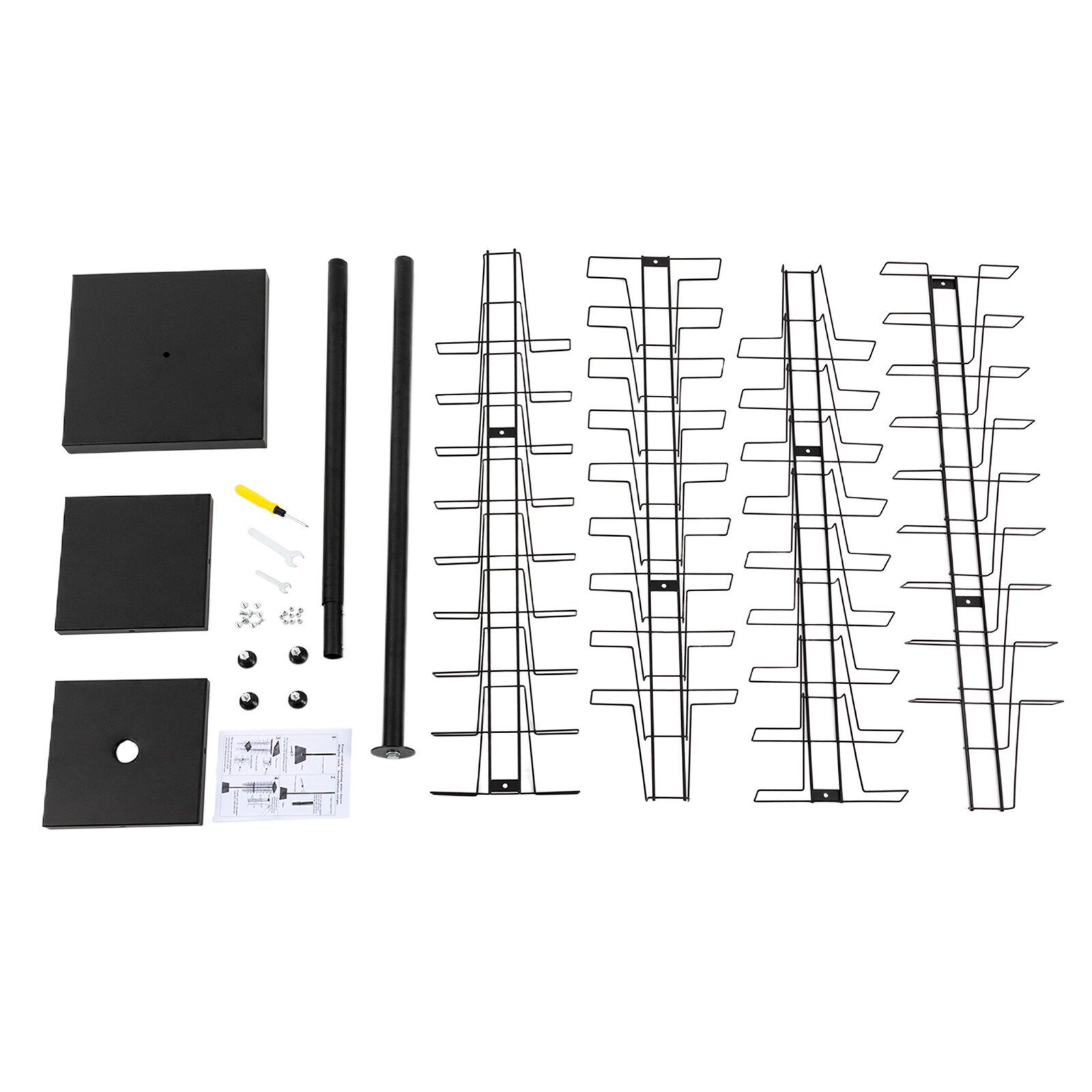 Modern Rotating Brochure Display Stand Detachable Magazine Rack With 36 Pockets