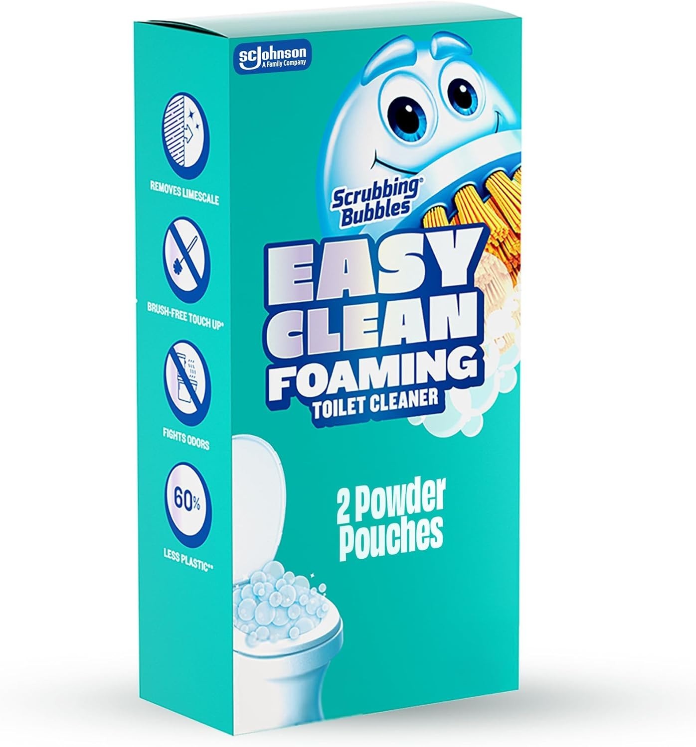 Scrubbing Bubbles Easy Clean Foaming Toilet Bowl Cleaner, Easy Drop In Powder Po