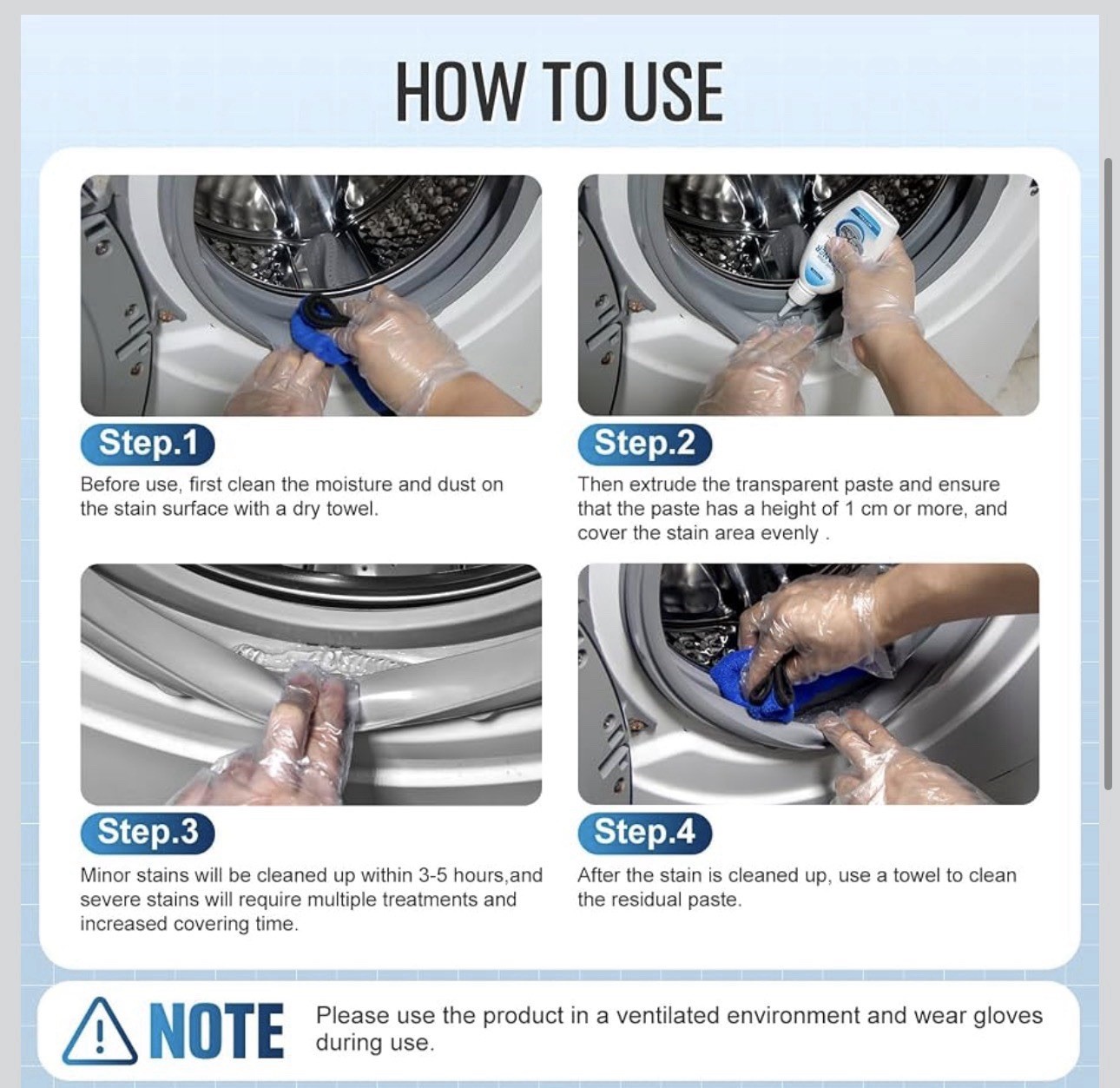 Home Cleaner Gel Effective Cleaner For Washing Machine Refrigerator Strips Grout