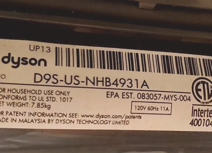 2.50A Switch Resistor Electrical Dyson UP13 Ball Animal Pro Vaccum OEM SPRING