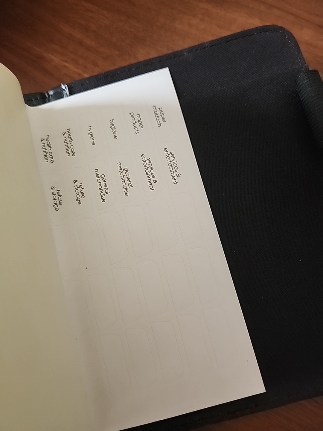 Black Coupon Organizer Sleeve Pocket Holder Storage Price Planner Efecta