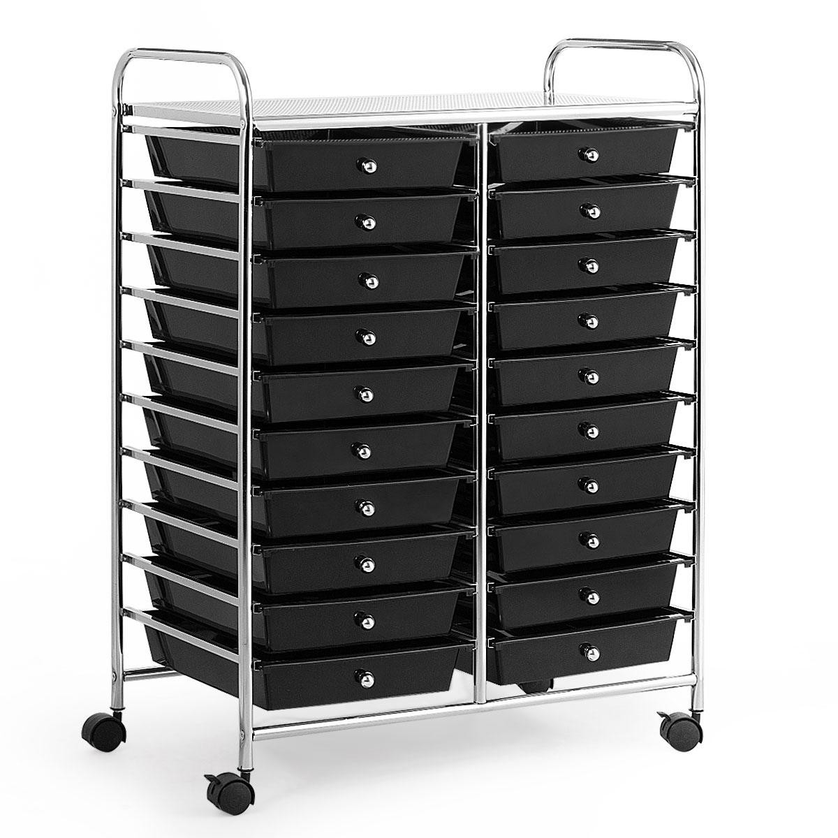 Costway 20 Drawers Rolling Cart Storage Scrapbook Paper Studio – See Details