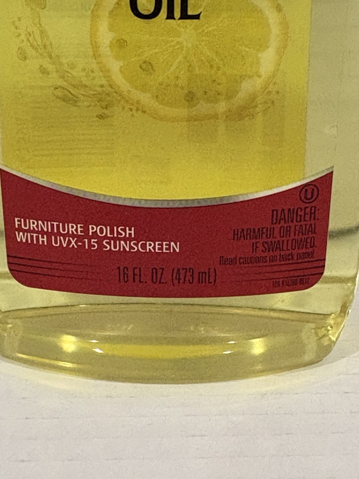 NEW! Weiman Lemon Oil Wood Furniture Polish with UVX-15 Sunscreen, 16 Fl. Oz.
