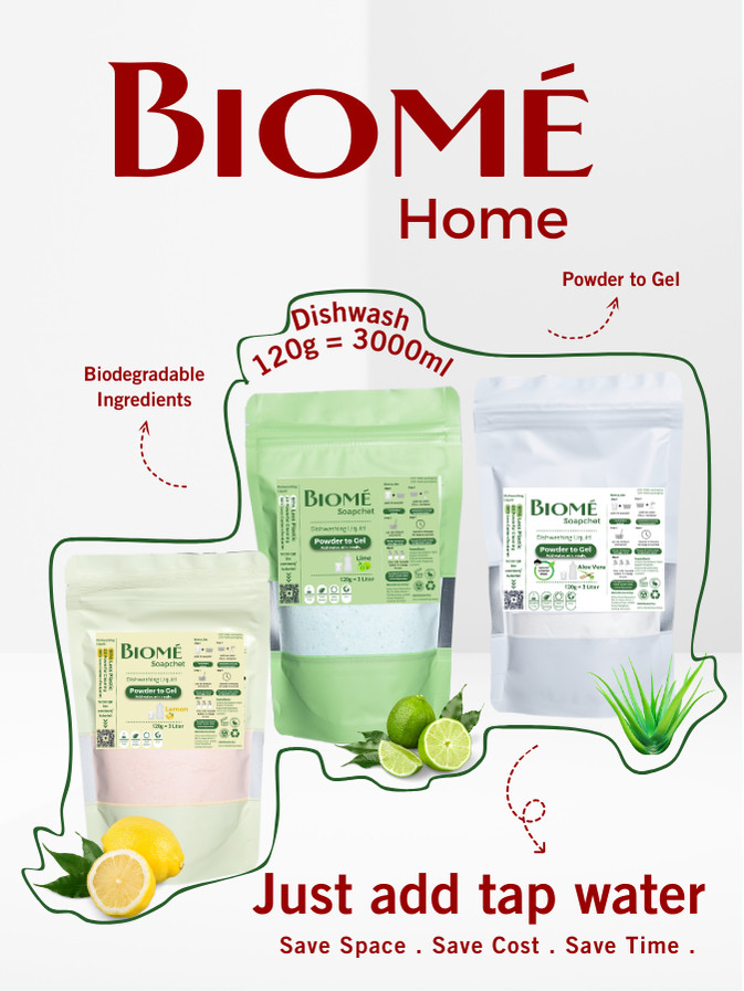 [8 Pack] MALAYSIA Powder-to-Gel Dishwash Soap 120g – 101 fl oz [Free Shipping]