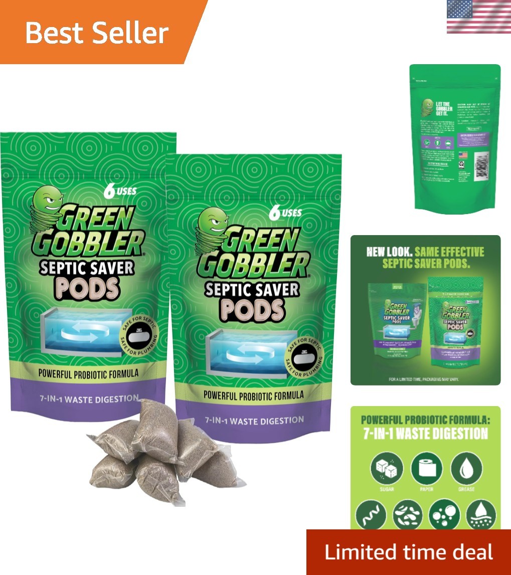 Natural 12- Supply of Septic Tank Treatment Pods – Odor Control & Care