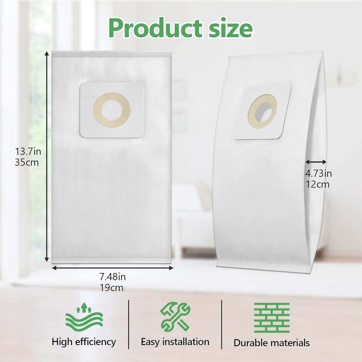 6 Pack Style 7 Vacuum Bags for Bissell 32120 1739 3522 3525 71Y7 3545 Plus 3350