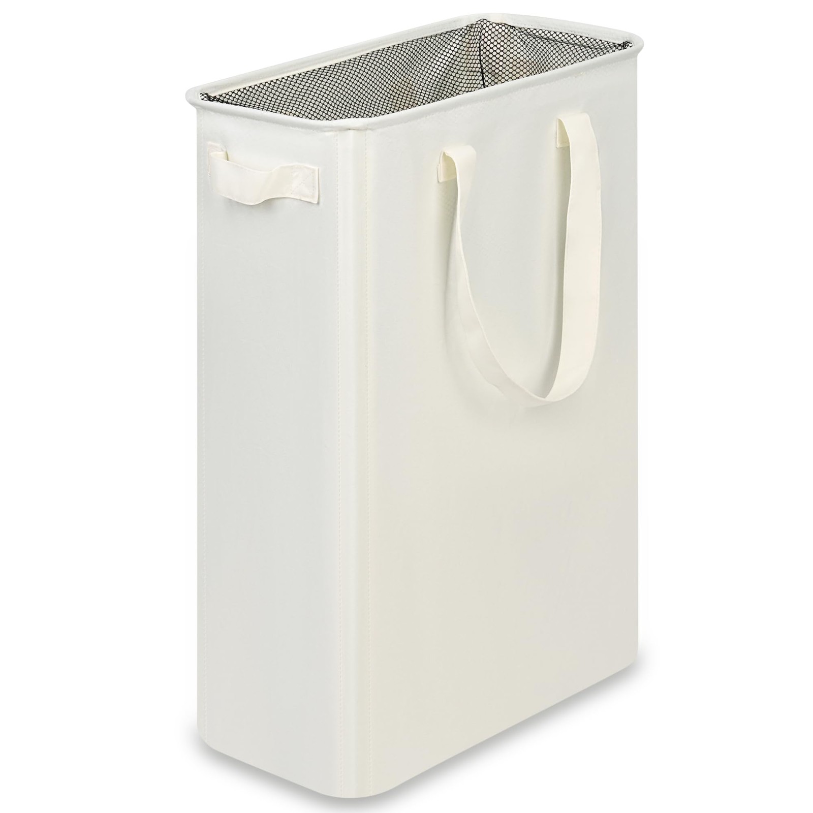 efluky Slim Laundry Basket, Narrow Hamper with 48L without Lid, Beige