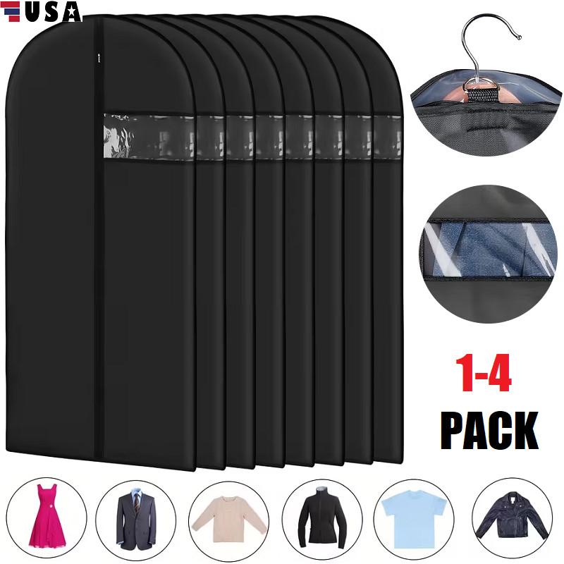 5Pcs Suit Travel Bag Garment Bag Long Dress For Hanging Clothes Carrier Cover US