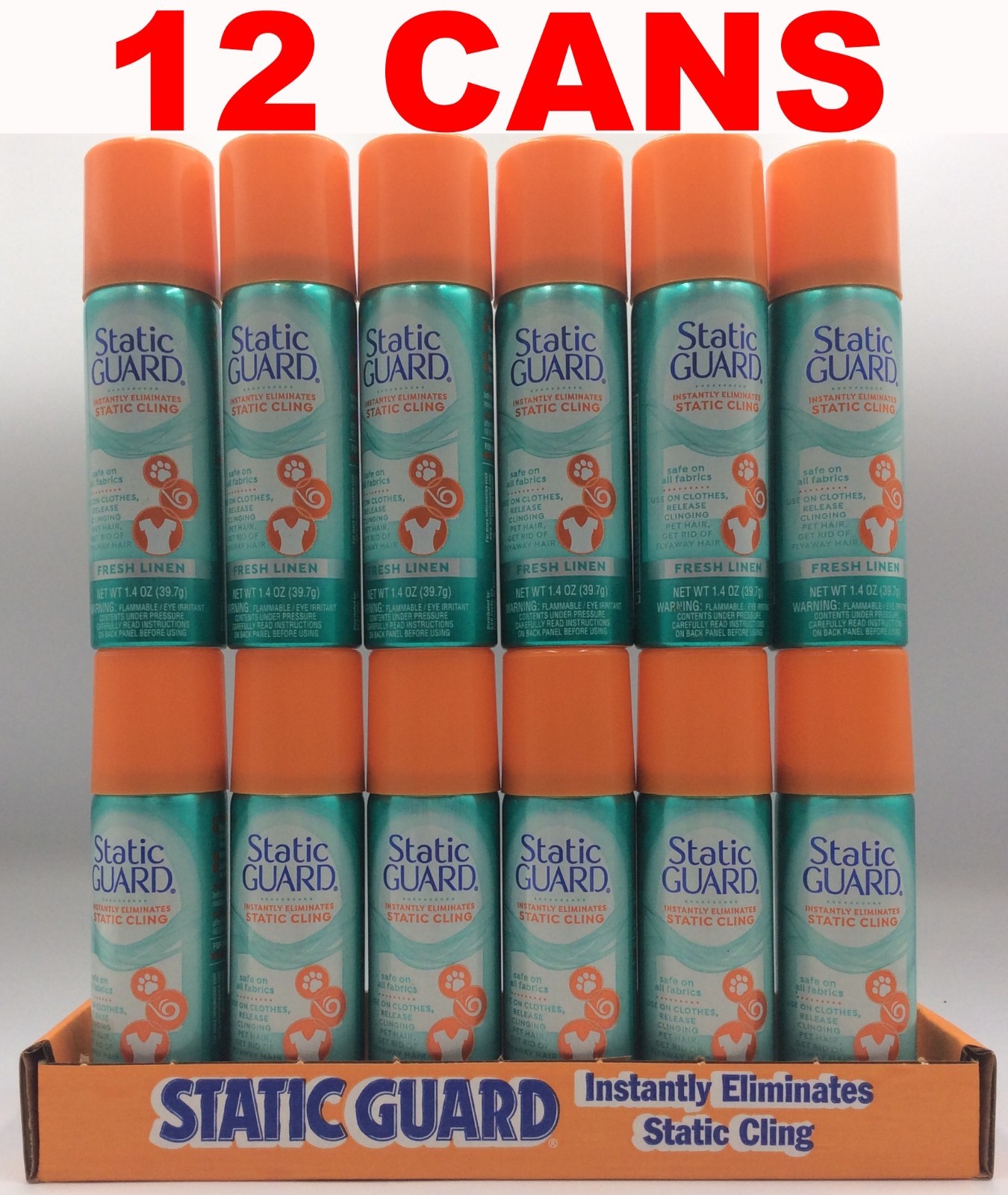 Static Guard Fabric Spray, Fresh Linen Scent, 1.4 Oz Travel Size 🌟SEE DATES🌟