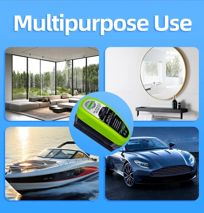 2025 New Automotive Oil Film Cleaning Brush, Clear Vision Glass Cleaner