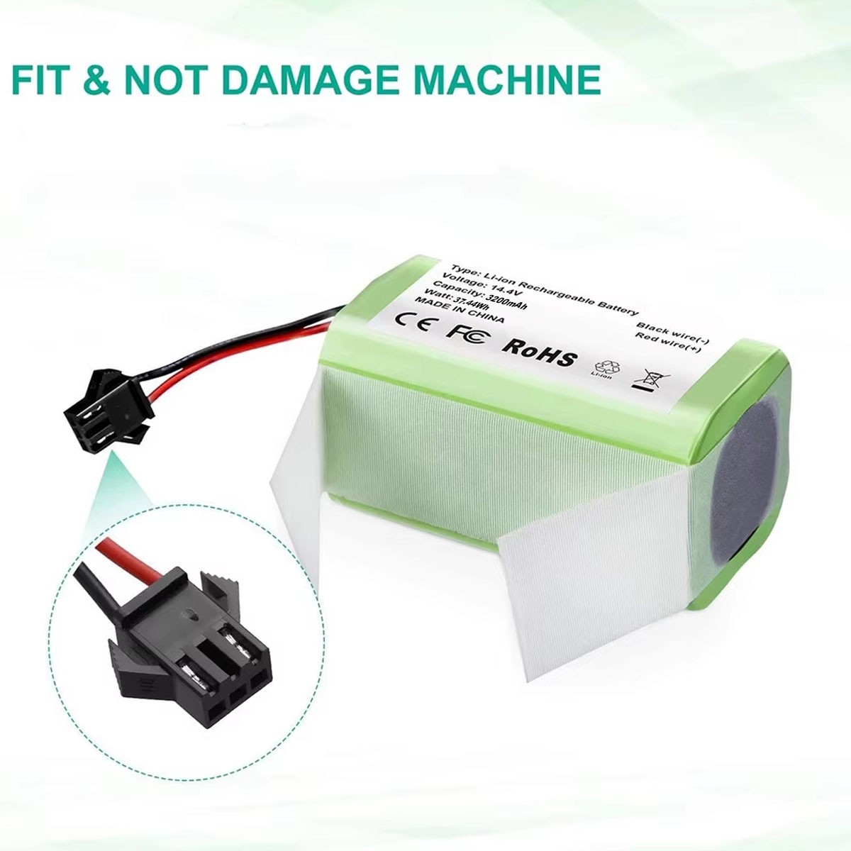 14.4V 2600mAh Replacement Battery Compatible with eufy RoboVac 11 11C 11S Plus