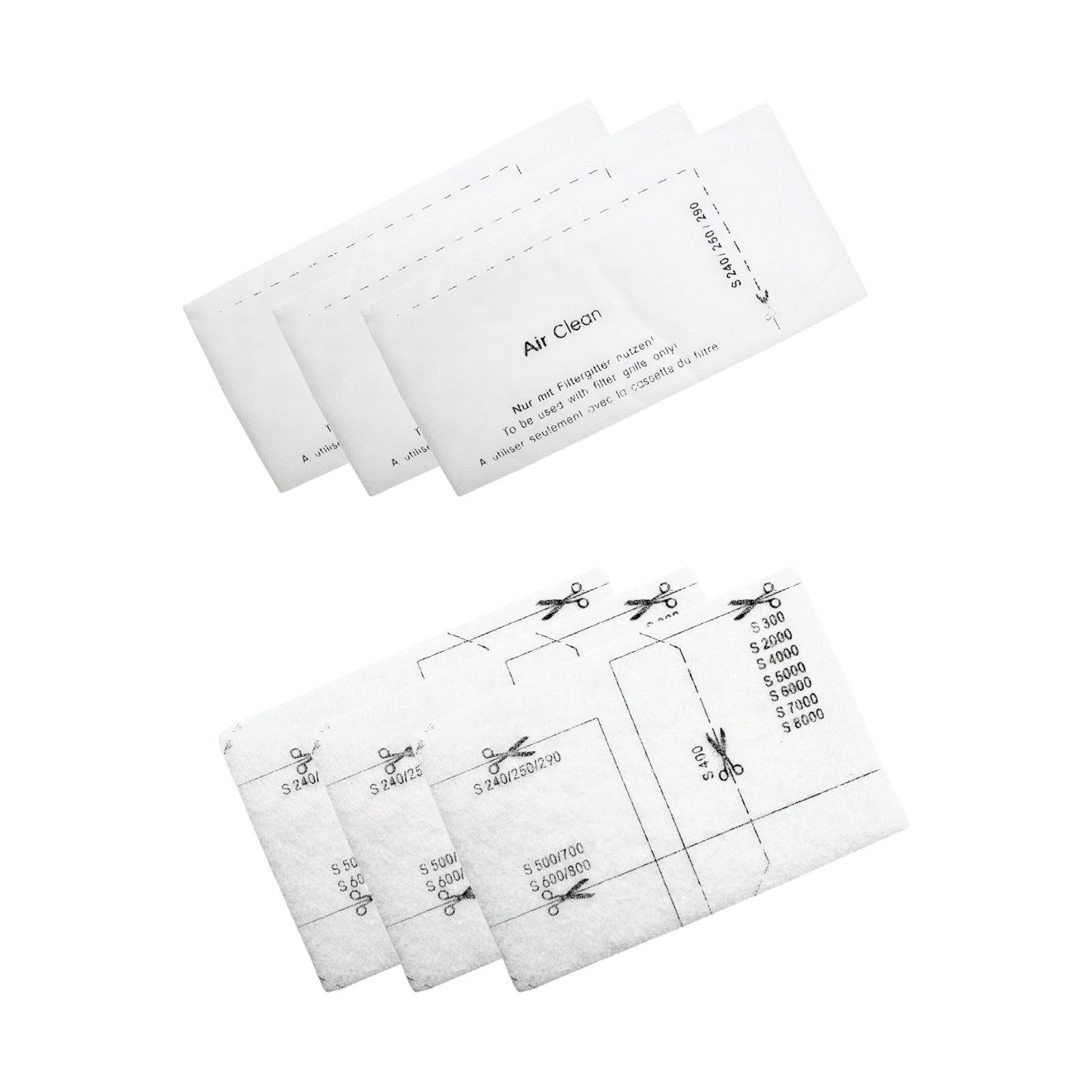 Nispira AirClean & Motor Protection Filters Replacement for Miele C1 C2, 3 Sets