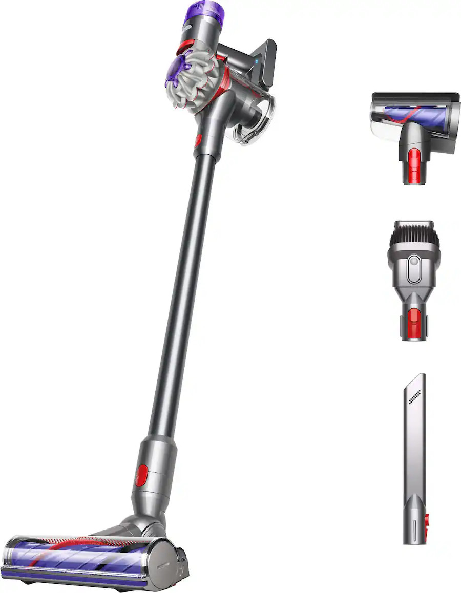 Dyson V8 Plus Cordless Stick Vacuum Cleaner-SV25-Silver/Nickel