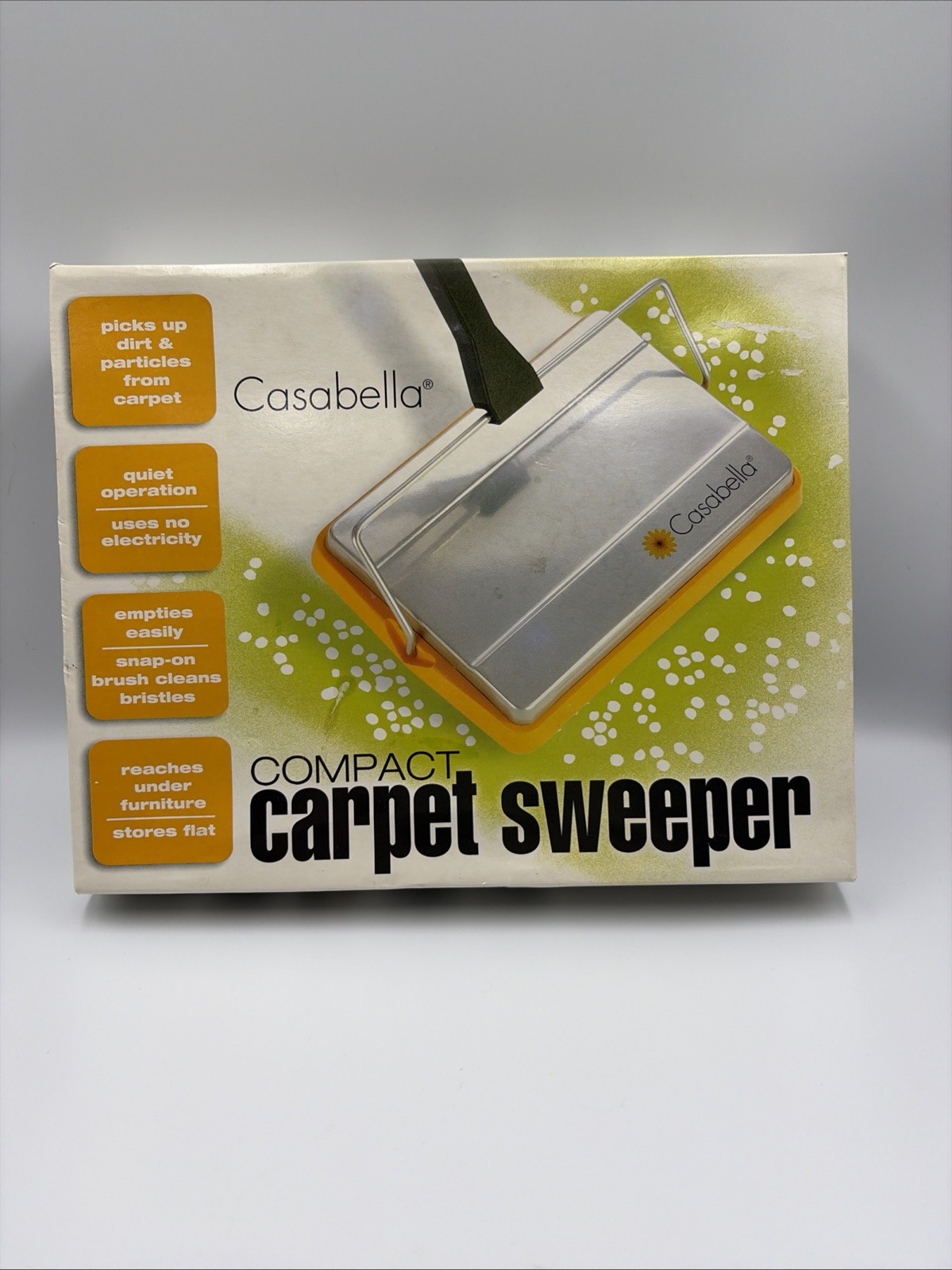 CASABELLA Compact Style Carpet Sweeper Cleaning Vacuum VTG Factory Sealed New