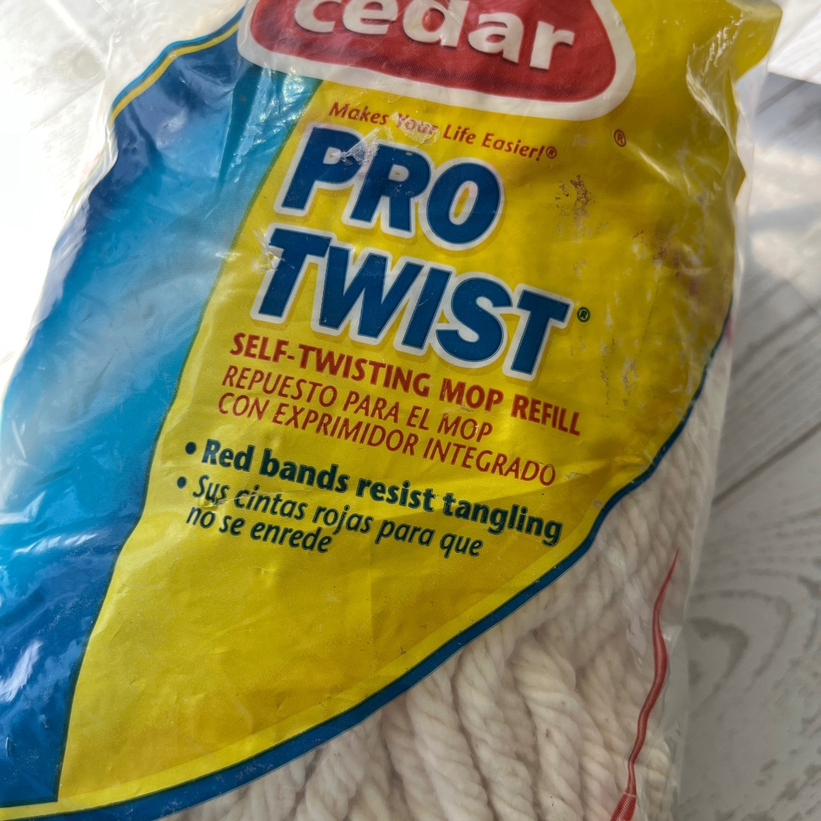 O-Cedar Pro Twist Self-Twisting Mop Refill Fits All Twist N Mop White Cotton