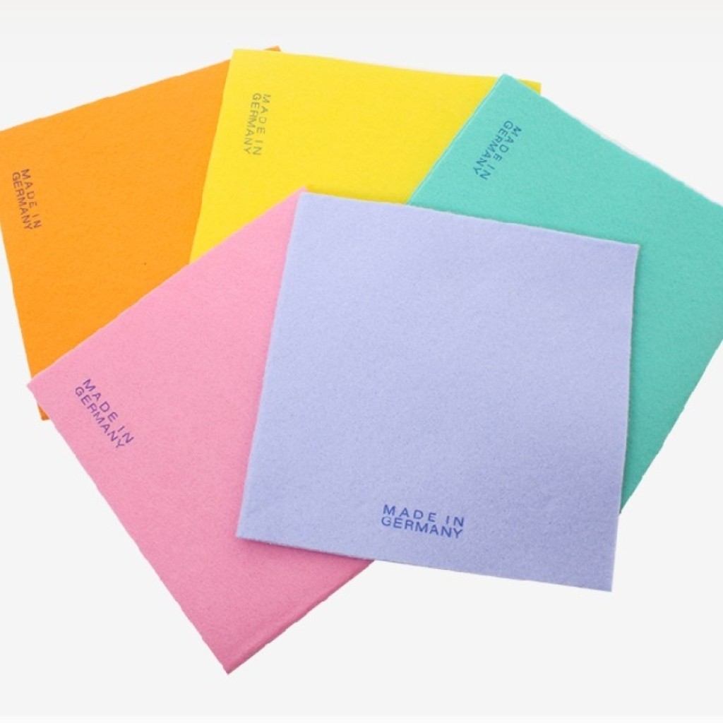 20pcs German Viscose Nonwoven Dish Cloths 5 Colors Kitchen Cleaning Rag Set