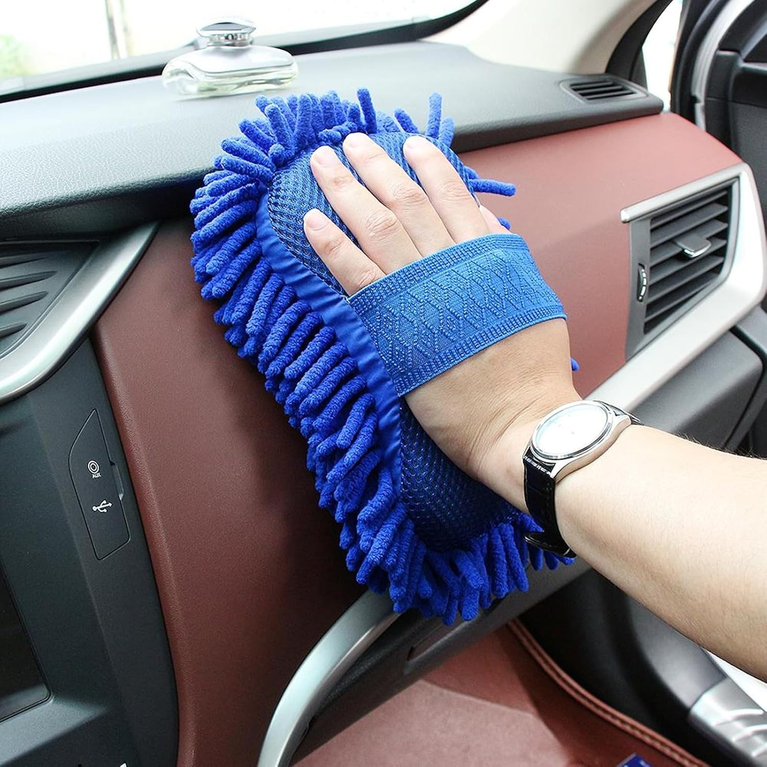 2× Microfiber Car Wash Sponge Non-Scratch Vehicle Washing Mitt Cleaning Tool USA