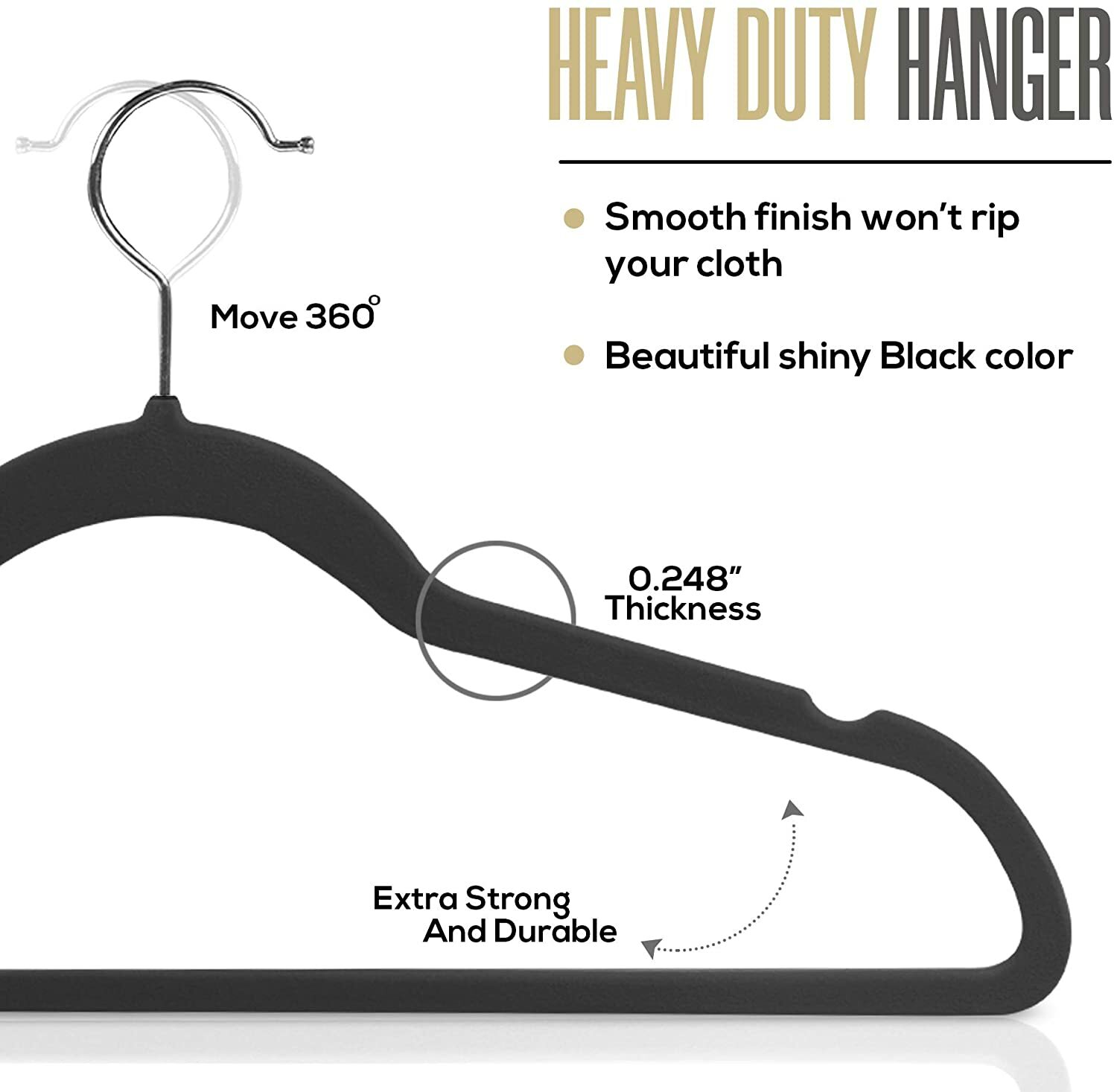 Utopia Home Velvet Hangers Clothes Heavy Duty Non Slip Hangers (30 & 50 Pack)