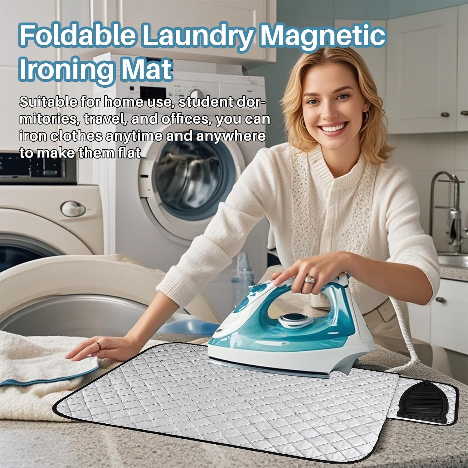 Magnetic Portable Table Top Ironing Board for Home Travel Laundry with Ironing