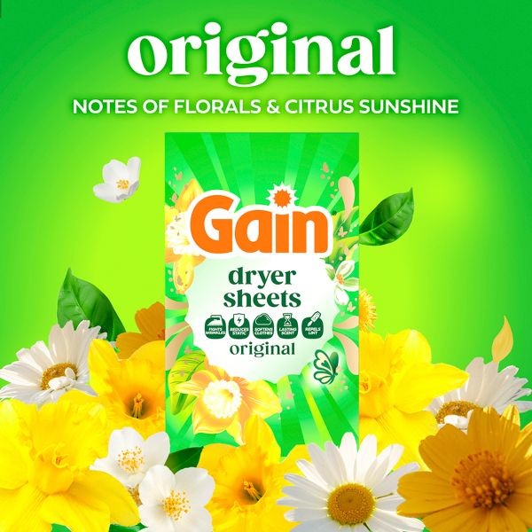 Original Dryer Sheets – 60ct: Bleach-Free, Box Container, Fabric Softener