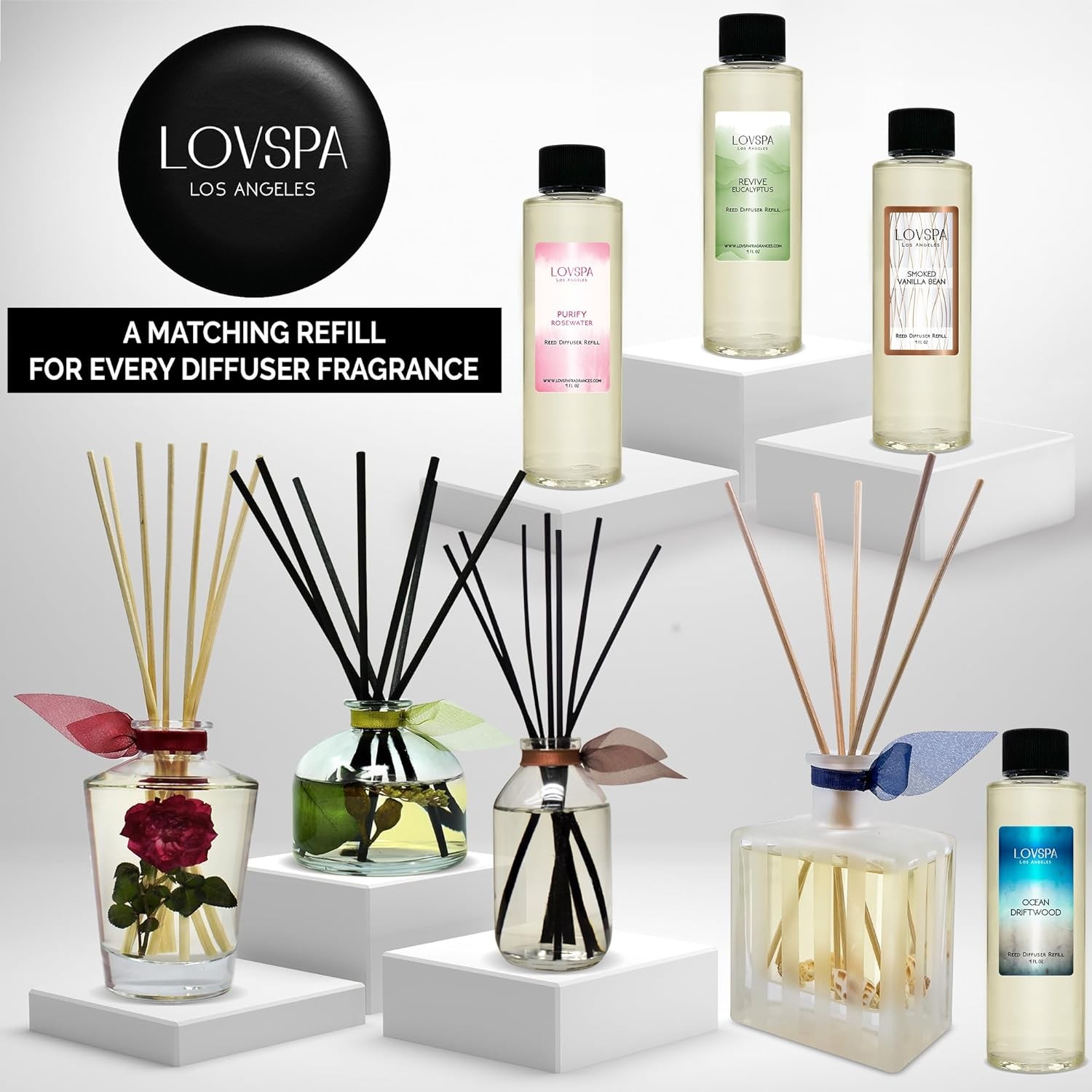 Eucalyptus Reed Diffuser Set for Home, Sage, Mint, Aromatherapy Gift
