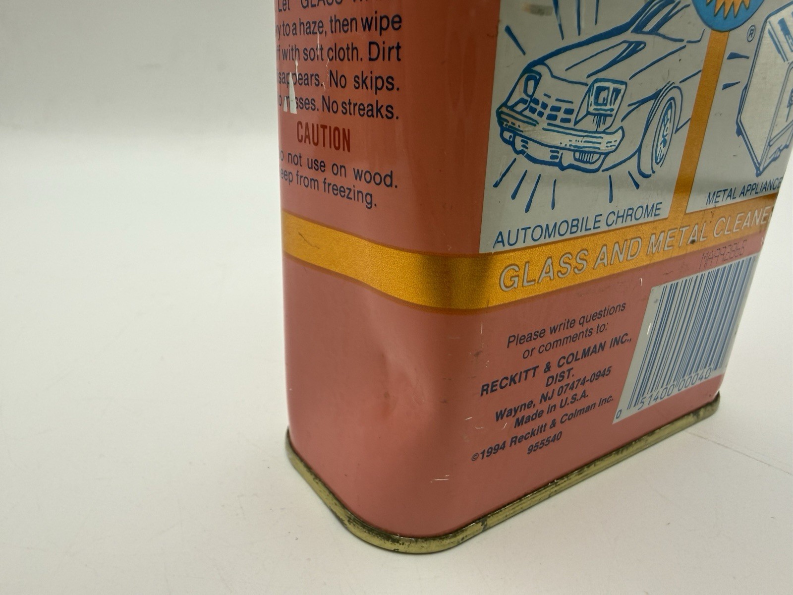 Glass Wax Glass & Metal Cleaner 16oz Discontinued Gold Seal NEW!