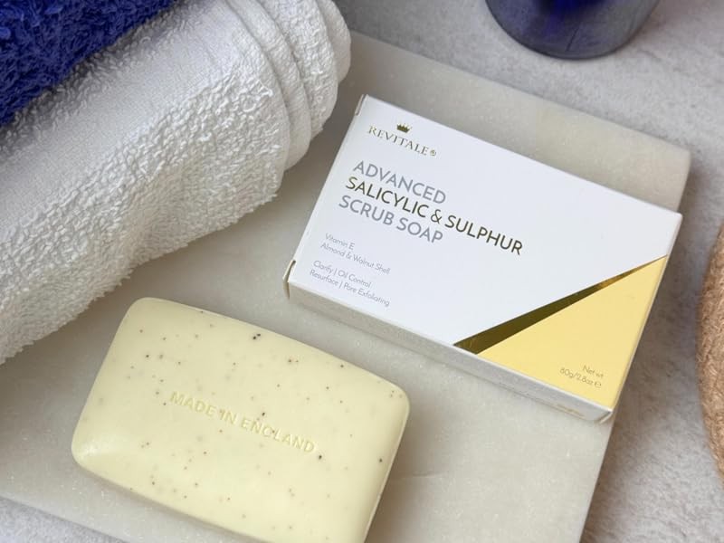 Advanced BHA Salicylic Acid & Sulphur Scrub Soap – Clarifying Exfoliating Bar