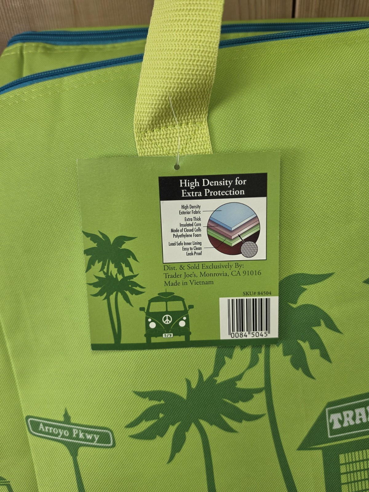 Trader Joe’s 8 Gallons Reusable Bag Cooler Large Insulated Tote Lime Green