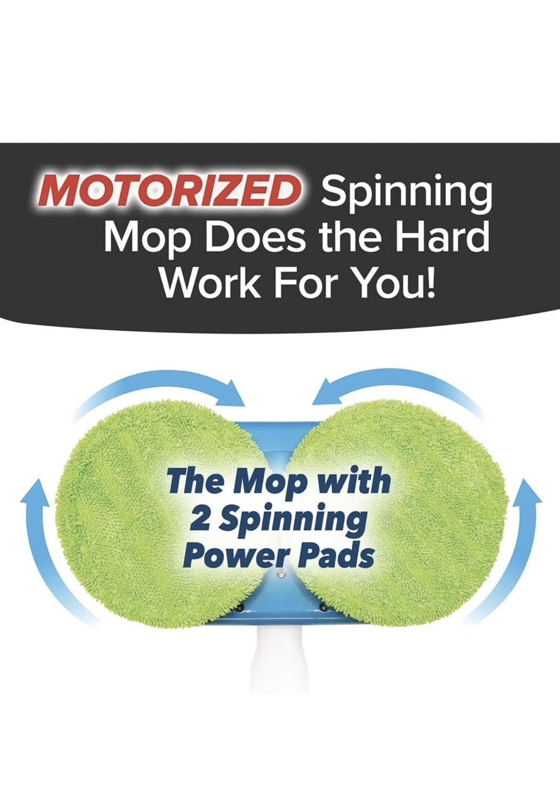 Floor Police Rechargeable Motorized Spinning Floor Mop Original As Seen On TV