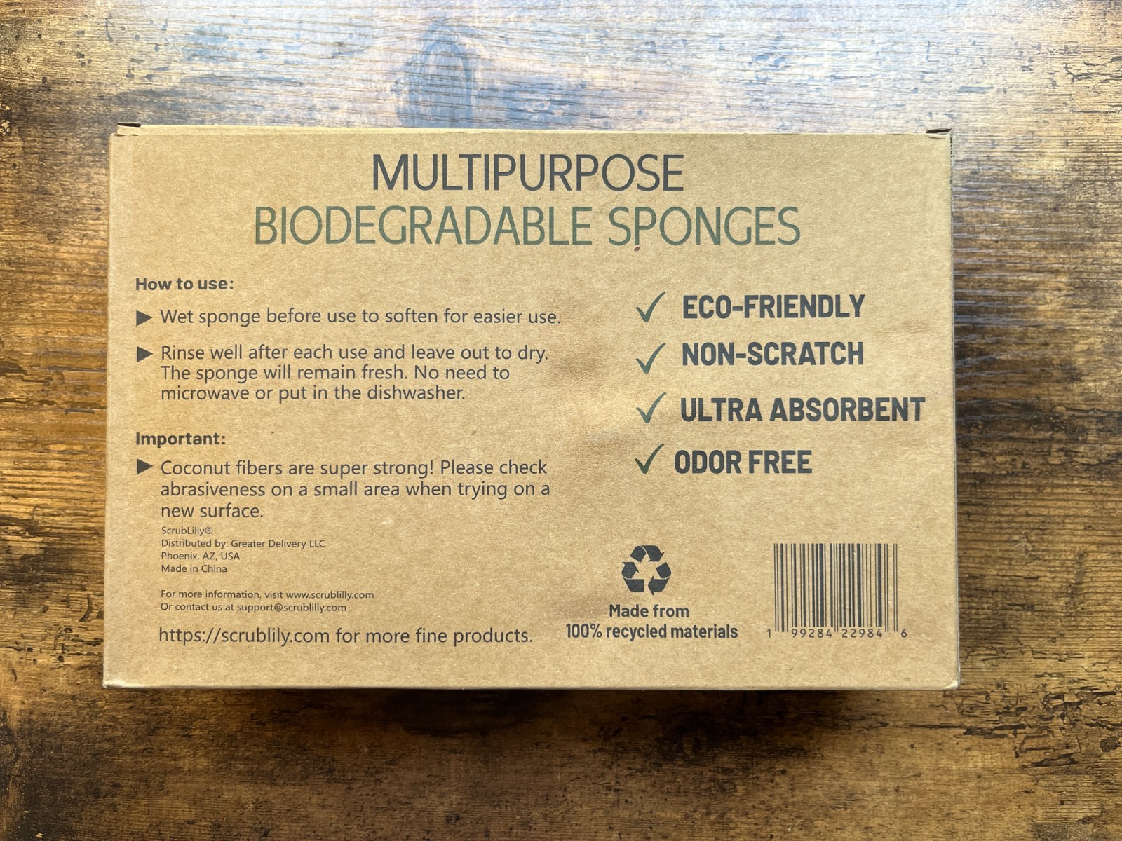 Biodegradable Natural Scrub Sponges 12-Pack Non-Scratch Plastic-Free Spring Sale