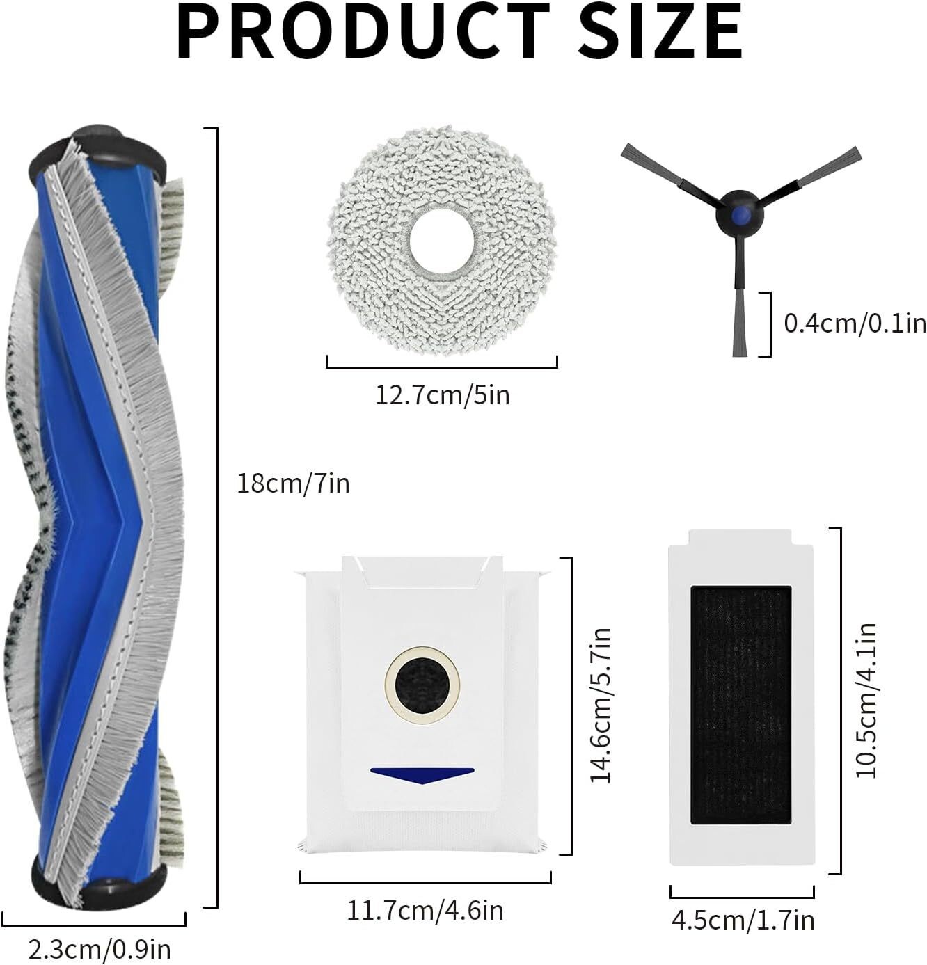 Replacement Accessories For Ecovacs T30 Pro Omni YEEDI M12 Pro+ Mop Dust Bag