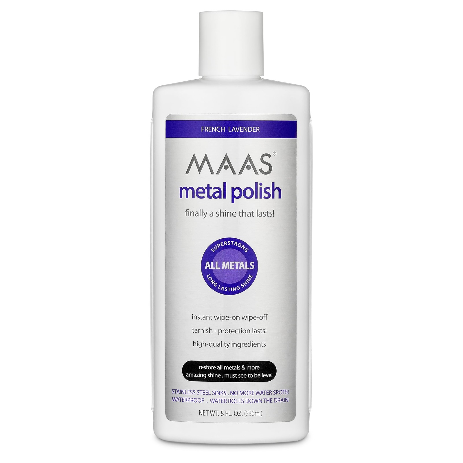 Maas Liquid Metal Polish 8oz, Multi-Use