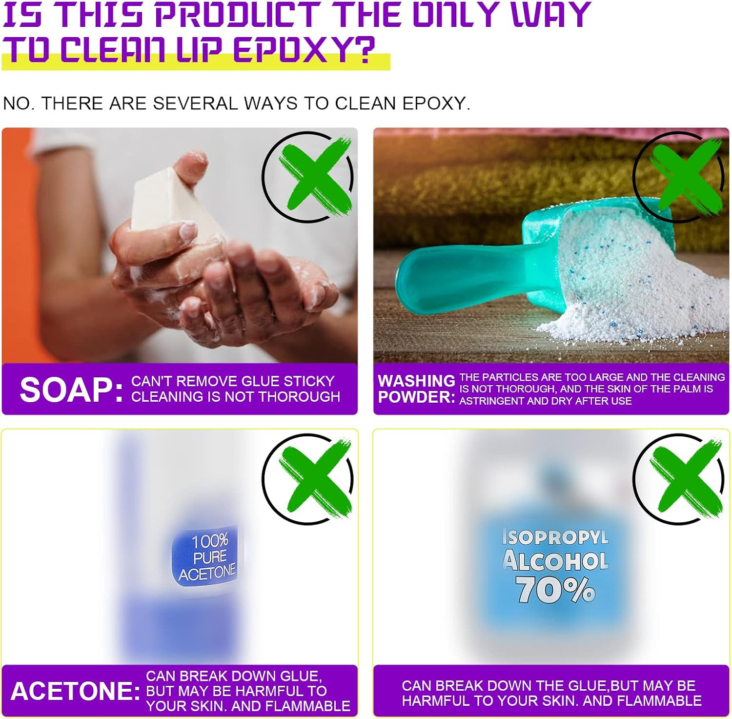 Resin Cleaner Water Softener, Epoxy Remover Tools | Epoxy Hand Scrub Soap , Fres