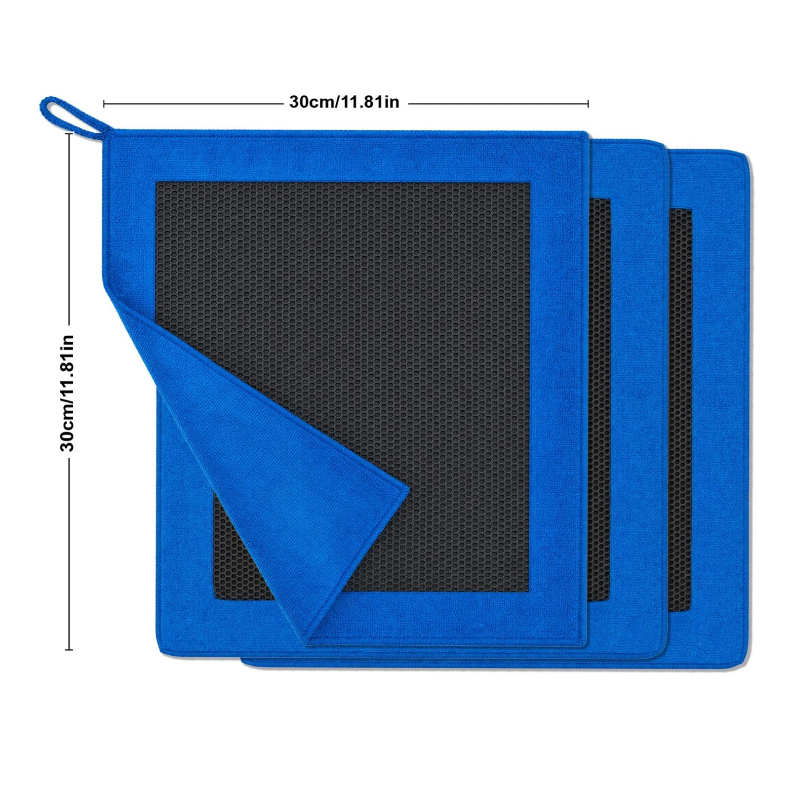 3 Pcs Clay Towel for Auto Detailing | 12″ x 12″ Paint & Glass Decontamination, E